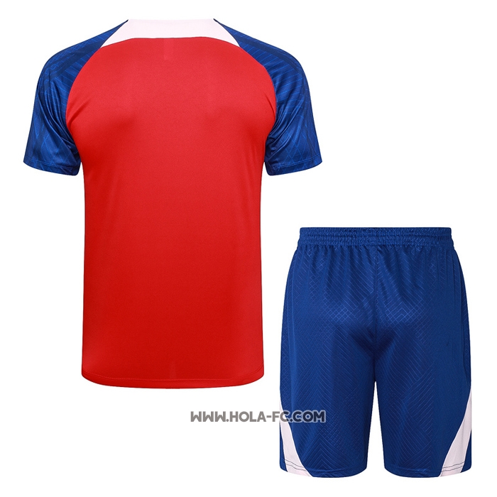 Chandal del Atletico Madrid 2023-2024 Manga Corta Rojo - Pantalon Corto